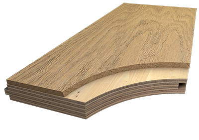 Двухслойная инженерная доска, дуб+фанера Termo Wood 16 180 (Натур)