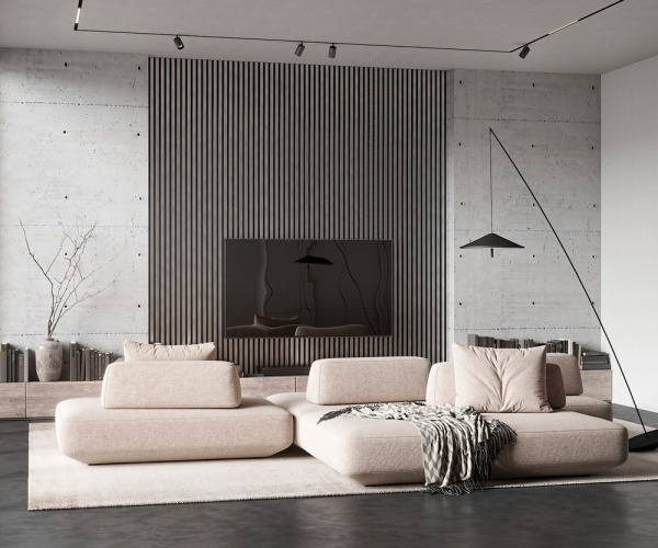 Комплект акустических панелей Cosca Decor Эмираты Хром матовый, 3000x300x19мм