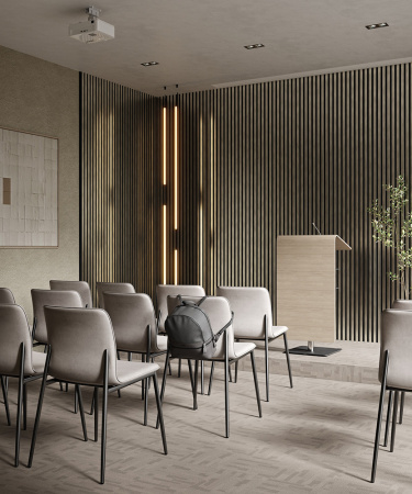 Комплект акустических панелей Cosca Decor Эмираты Платина матовая, 3000x300x19мм