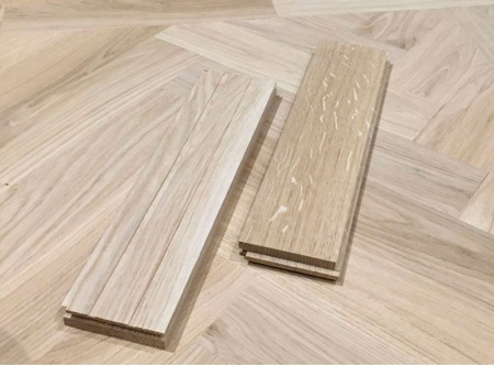 Массивная доска Damy Floor Штучный паркет без покрытия Селект-радиал 280х70х15