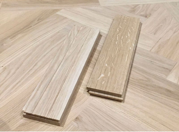 Массивная доска Damy Floor Штучный паркет без покрытия Селект-радиал 280х70х15