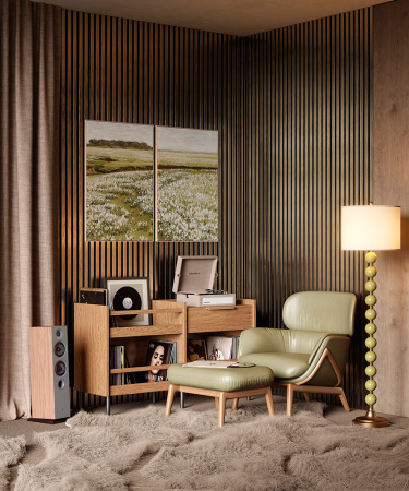 Комплект акустических панелей Cosca Decor Эмираты Шампань, 3000x300x19мм